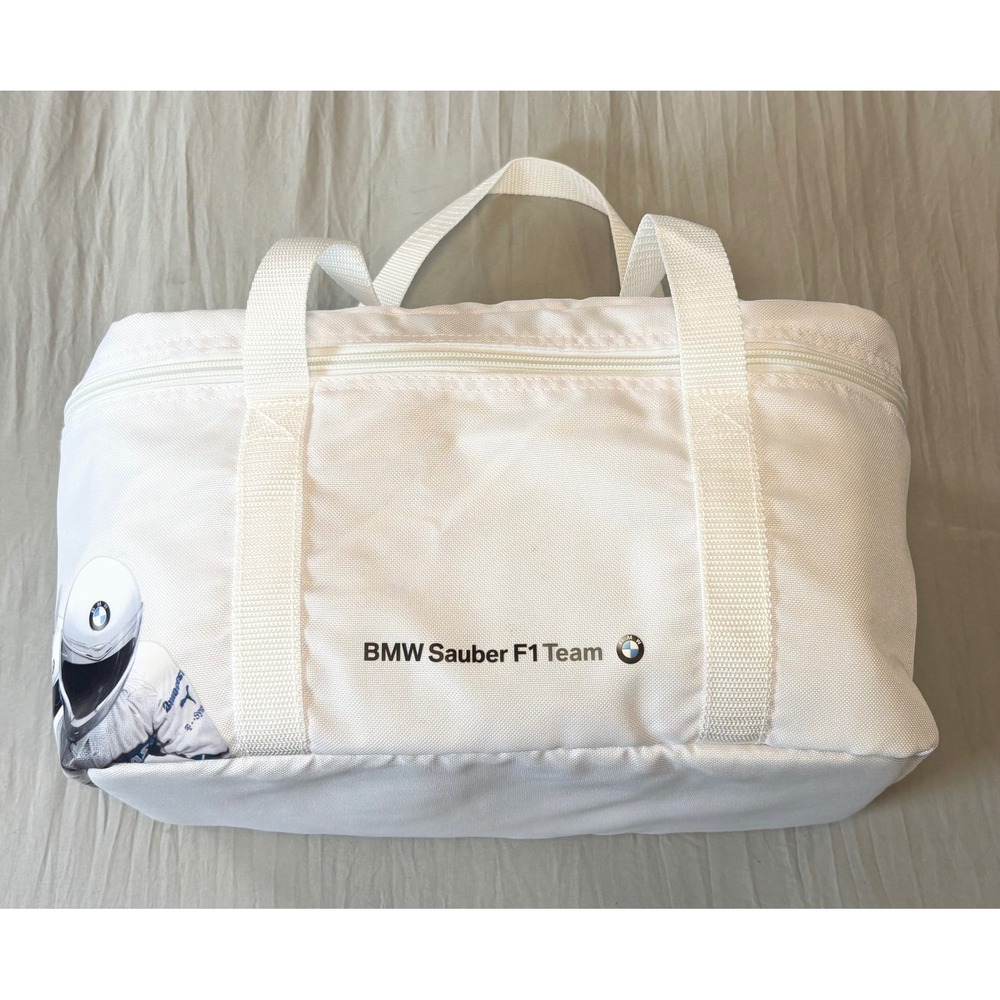 BMW Sauber F1 Team Insulated Cooler Bag White Pit Crew Graphic Racing Fan Gear